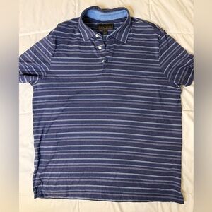 Jos. A. Bank Men's Blue and White Striped Polo